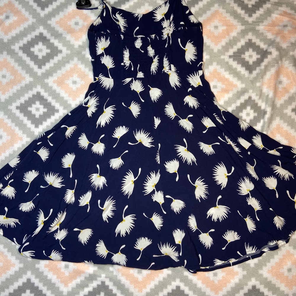 Blue and white dress flower designed dress.